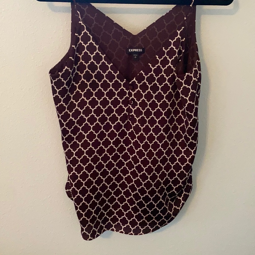 Brown and white dress shirt